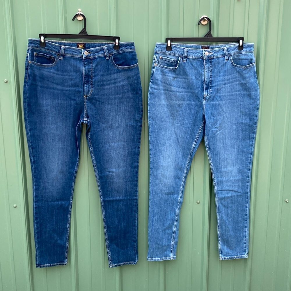 Women’s Lee Denim High Rise Skinny Jean Pants 2-Pack Size 18 L